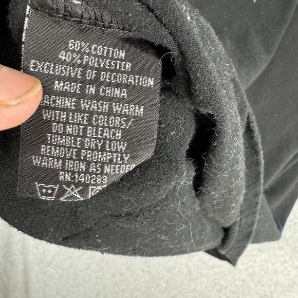 Beautiful Giant Hoodie Mens Medium Black Muti Pullover Aztec Print Short Sleeve - Picture 12 of 13